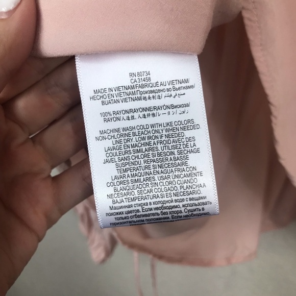 BCBGeneration Lace Up Blouse in Rose Smoke - Picture 9 of 9